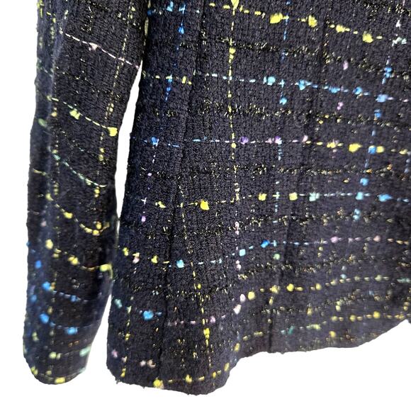 K Petite Women's Blazer 10P 10 P Petites Blue Tweed Misses Sz Medium Coat Jacket - Picture 5 of 8